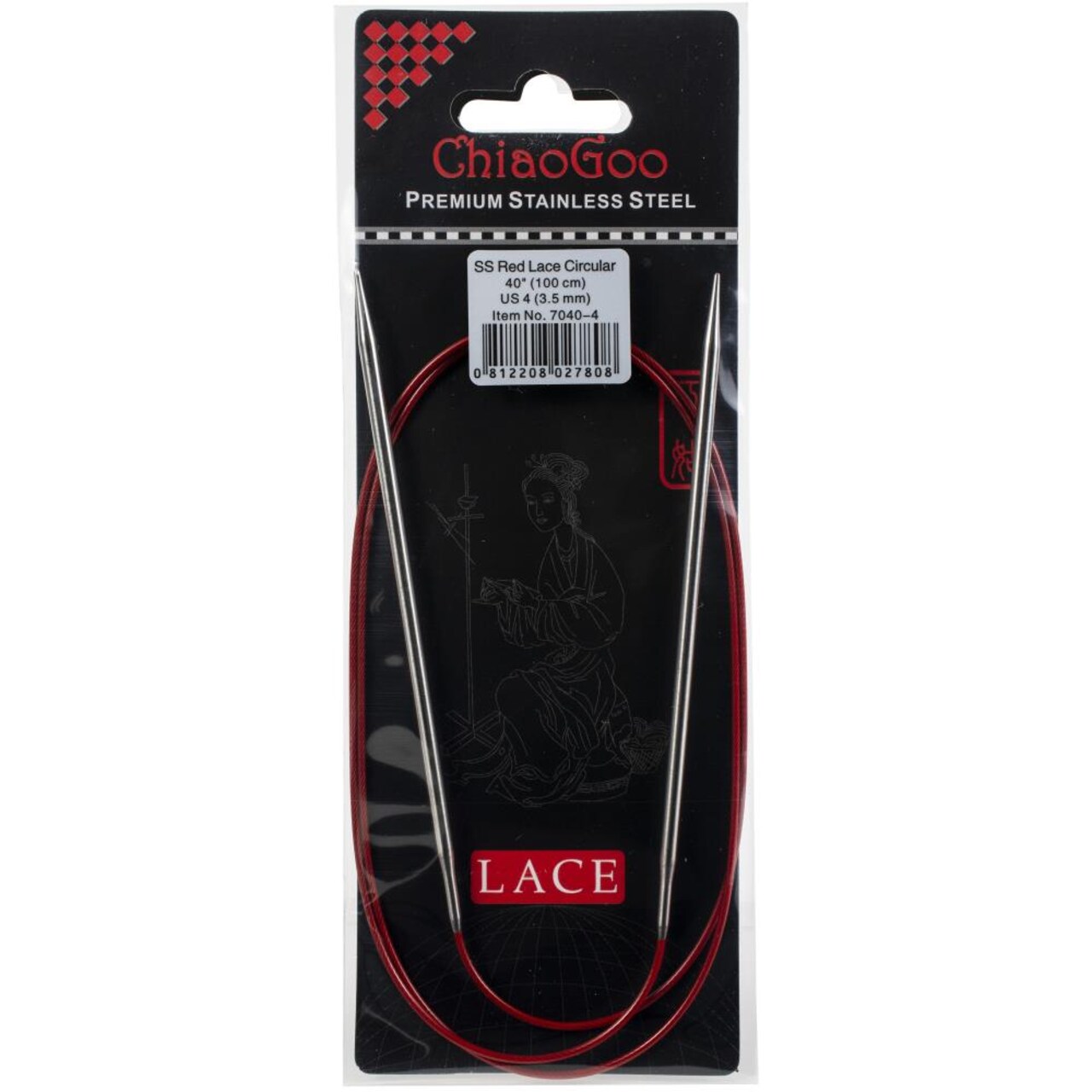 ChiaoGoo Red Lace 40" Stainless Circular Knitting Needles - Sizes US 0/2mm to 17 / 12.75mm